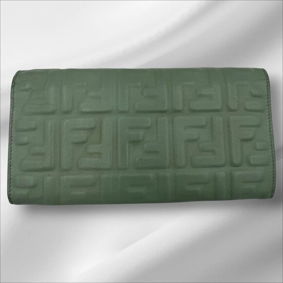 Fendi Bifold Leather Wallet Mint Green - Picture 6 of 9